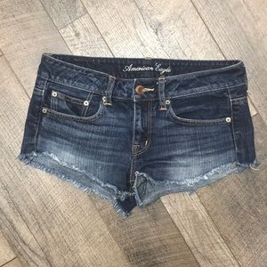 American Eagle denim shortie shorts